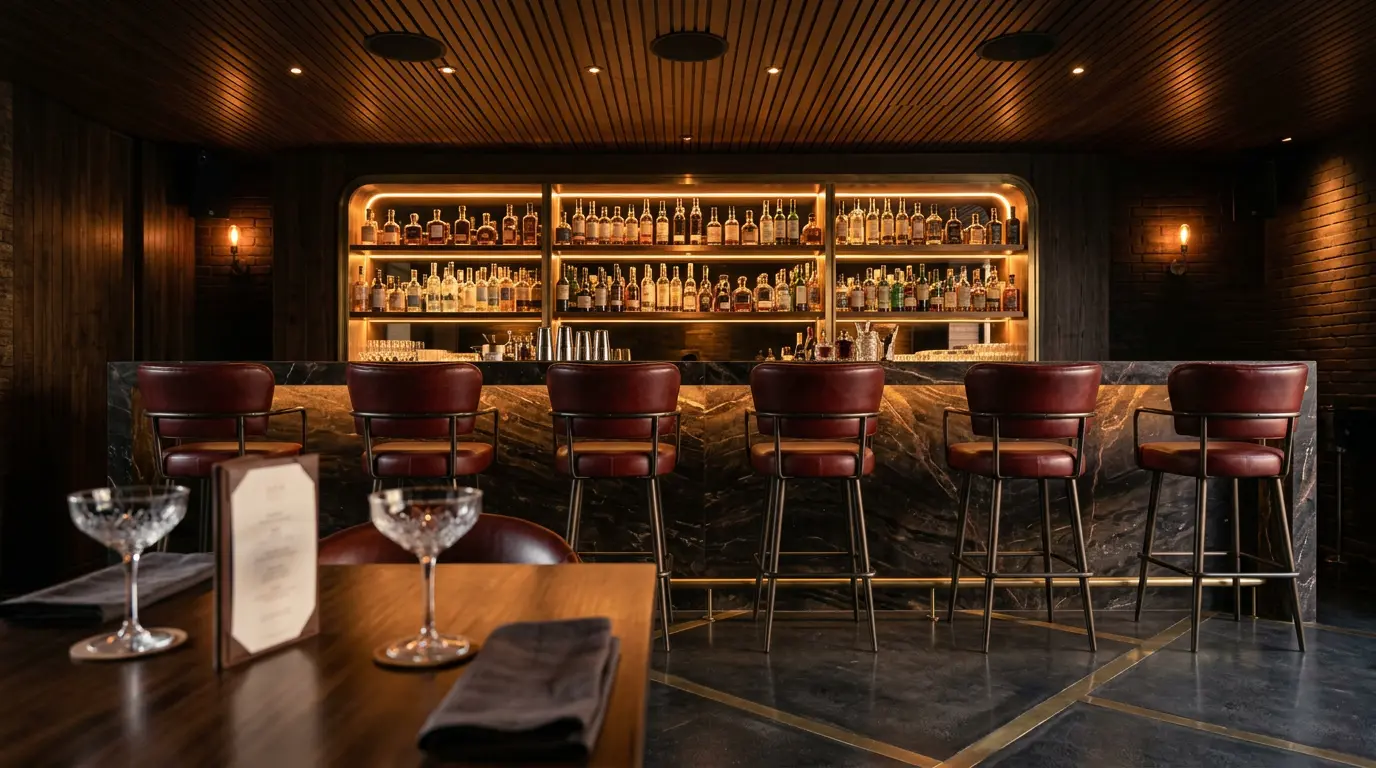 Restaurante con sistema de audio profesional integrado