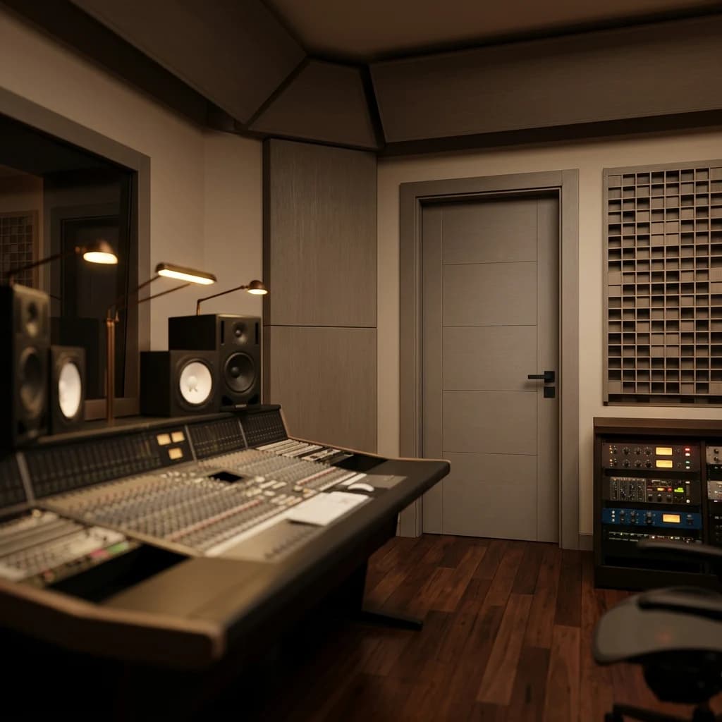 Puerta acústica Privacy 40 en estudio de grabación