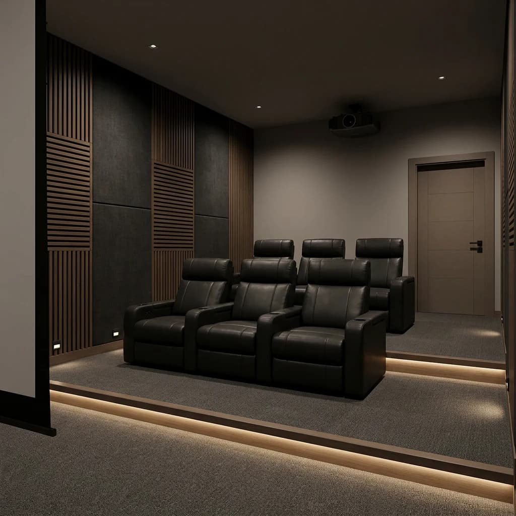 Puerta acústica Privacy 40 en sala de cine privada