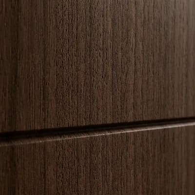 Chapa de nogal chocolate para puerta acústica Nexora